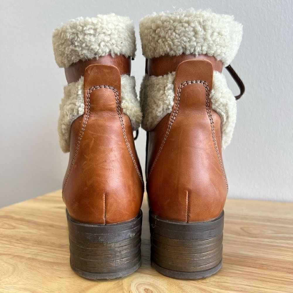 Dromedaris Leather Lace Up Ankle Boots- Kara Shearling Women’s EU 41 US 11 - Picture 7 of 13